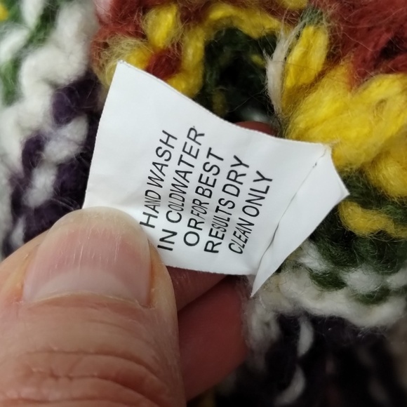 Jodifl multicolor Striped oversized sweater puff sleeve size large green yellow - Picture 12 of 14